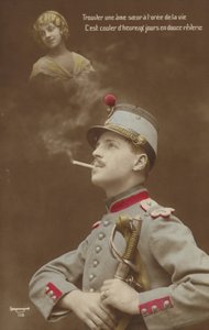 Un giovane soldato che sogna il suo amore da French Photographer