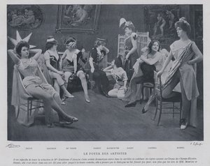 Attrici nella sala verde del Theatre des Varietes, Parigi