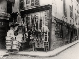 Negozio di cesti, Parigi (foto b/n)