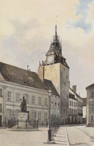 Beaune, Campanile e Statua di G Monge