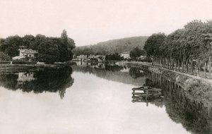 Bougival (Yvelines - 78 - Ile de France): rive della Senna viste dalla passerella, all