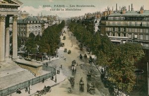 Boulevard di Parigi, visto dal Boulevard de la Madeleine da French Photographer