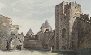 Carcassonne Cité, Lato sud Torre di Saint-Nazaire (prima del restauro completo) da French Photographer