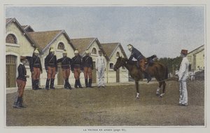 Cavaliere che pratica la monta di un cavallo