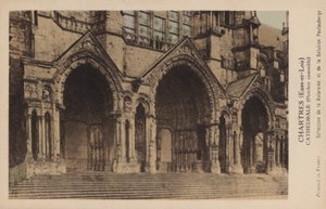 Chartres, Eure-Et-Loir, Cattedrale, Insieme del Portico