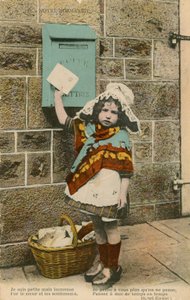 Bambino che imbuca una lettera