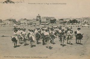 Giri in asino sulla spiaggia a Les Sables-d