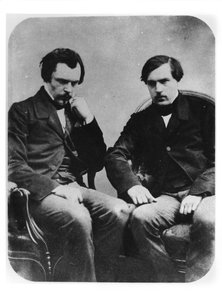 Edmond Louis Antoine Huot de Goncourt e Jules Alfred Huot de Goncourt (dagherrotipo)