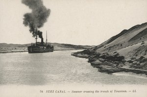 Egitto: Piroscafo che attraversa il canale di Toussoun da French Photographer