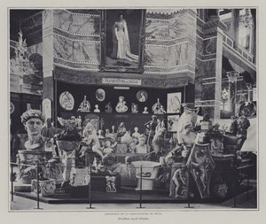 Esposizione di merci della fabbrica Signa, Firenze, nel padiglione italiano all