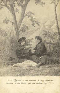 Amanti femminili in campagna