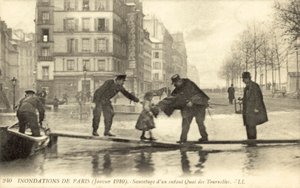Alluvione di Parigi, Francia, gennaio 1910 da French Photographer