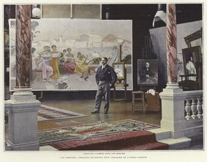 Francois Flameng nel suo atelier