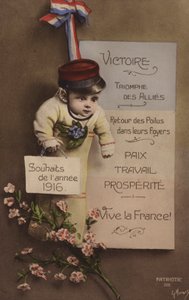 Cartolina di Capodanno francese, 1916 da French Photographer