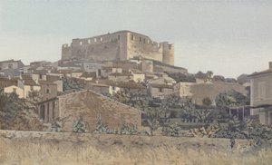 Gréoux, Rovine del castello fortificato dei Templari, lato S O da French Photographer