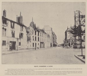 La Comune di Parigi, Strada di Asnieres a Clichy da French Photographer