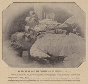 Un angolo della sala dei fucilati in un ospedale, 27 maggio 1871