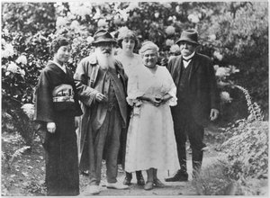 Madame Kuroki, Claude Monet (1840-1926), Alice Butler (1894-1949), Blanche Hoschede-Monet e Georges Clemenceau (1841-1929) nel Giardino di Giverny
