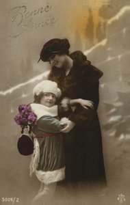 Biglietto di Capodanno con madre e figlia da French Photographer