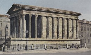 Nîmes, Maison Carrée (Museo degli antichi), insieme sud-ovest da French Photographer