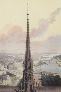 Parigi, guglia di Notre-Dame, vista presa dalla Torre Sud