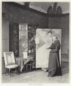 Paul-Albert Besnard nel suo atelier