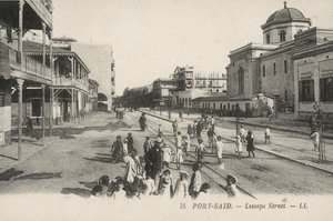 Port-Said, Egitto: Via Lesseps da French Photographer