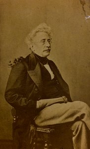 Ritratto di Hippolyte Bellangé, pittore e litografo francese; carte de visite da French Photographer
