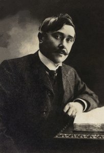 Ritratto di Maurice Maeterlinck (1862-1949), drammaturgo, saggista, poeta belga francofono. da French Photographer