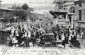 Cartolina di Les Halles, Parigi, prima del 1914 da French Photographer