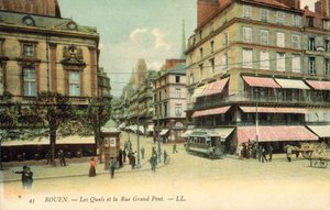 Rouen, Francia, i moli, la Rue Grand Pont da French Photographer