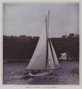Barca a vela sul fiume Senna da French Photographer