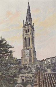 Saint-Emilion, Campanile sopra la Chiesa monolitica da French Photographer