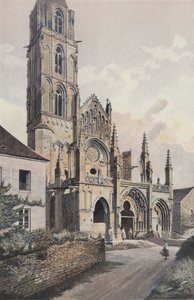 Saint-Pere-sous-Vezelay, Chiesa, facciata N O (prima del restauro) da French Photographer
