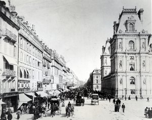 La rue de Rivoli e il nuovo Hotel de Ville, c.1882