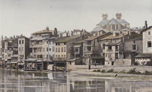 Verdun, Abside della Cattedrale, Vista presa dalla riva destra della Mosa da French Photographer