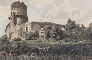 Volvic, antico castello di Tournoël, vista d