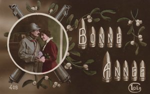 Cartolina di Capodanno francese della Prima Guerra Mondiale