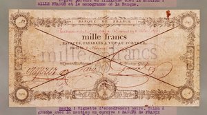 Banconota da 1000 franchi dell