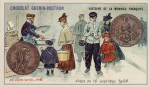 Moneta da 10 centesimi da French School