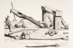 Mangonel del XV secolo, da Les Arts au Moyen Age, pubblicato nel 1873