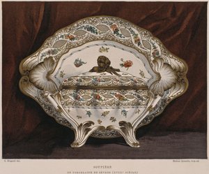 Zuppiera in porcellana di Sèvres del XVIII secolo, illustrazione dal Dictionnaire de l