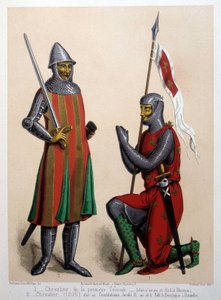 1. Cavaliere della Prima Crociata (1096); 2. Cavaliere (1295) da French School