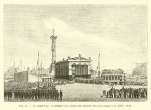 28 luglio 1840, traslazione delle ceneri delle vittime delle tre giornate di luglio 1830 da French School