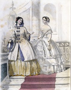 2 donne alla moda - in "Journal des Demoiselles" 1852 da French School