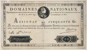 Banconota da 50 livres, 29 ottobre 1790