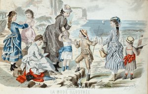 Una spiaggia in Normandia, 1875 da French School