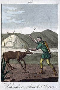Uno sciamano Chukchi che consulta l