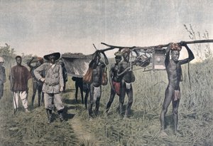 Un Convoglio sulla Missione Marchand nel 1898, da Le Petit Journal, 1899 da French School