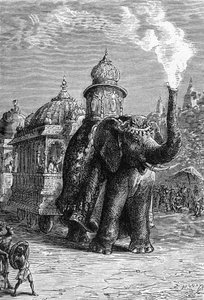 Un treno fantastico, da "La casa del vapore" di Jules Verne